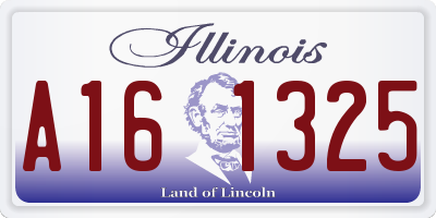 IL license plate A161325