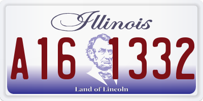 IL license plate A161332