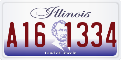IL license plate A161334