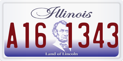 IL license plate A161343