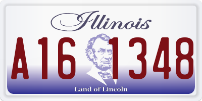 IL license plate A161348