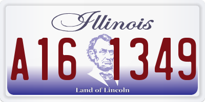 IL license plate A161349