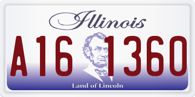 IL license plate A161360