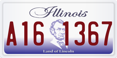 IL license plate A161367