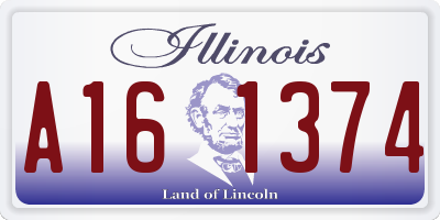 IL license plate A161374