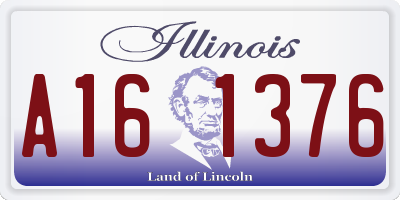 IL license plate A161376