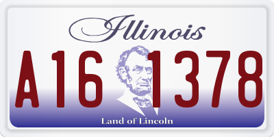 IL license plate A161378