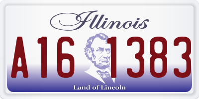 IL license plate A161383
