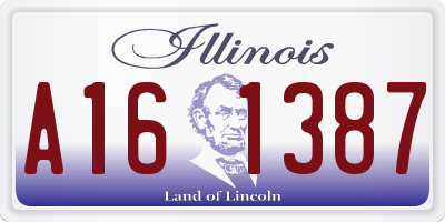 IL license plate A161387