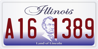 IL license plate A161389