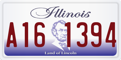 IL license plate A161394