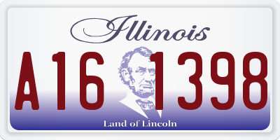 IL license plate A161398