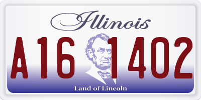 IL license plate A161402