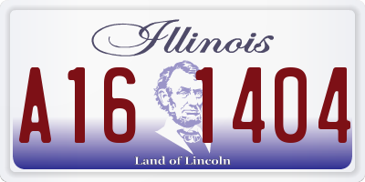 IL license plate A161404