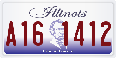 IL license plate A161412