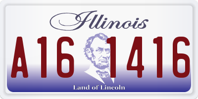 IL license plate A161416