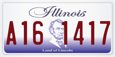 IL license plate A161417