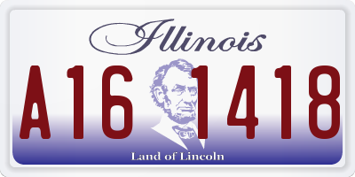 IL license plate A161418