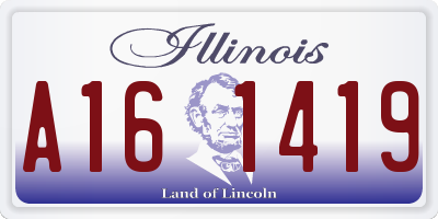 IL license plate A161419