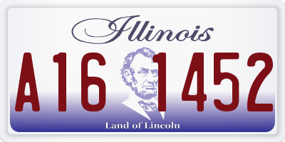 IL license plate A161452