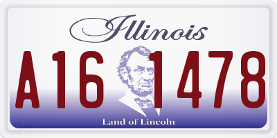 IL license plate A161478