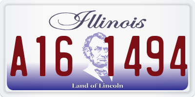 IL license plate A161494