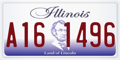 IL license plate A161496