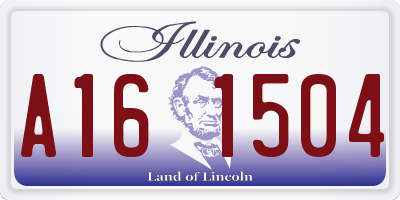 IL license plate A161504