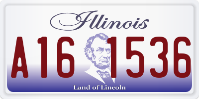 IL license plate A161536