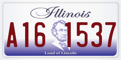 IL license plate A161537