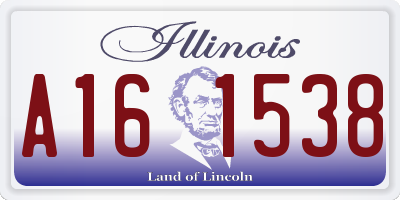 IL license plate A161538