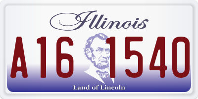 IL license plate A161540