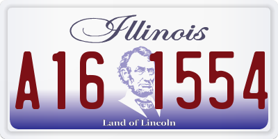 IL license plate A161554