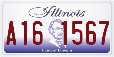 IL license plate A161567
