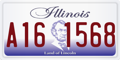 IL license plate A161568