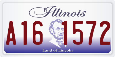 IL license plate A161572