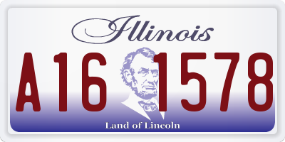 IL license plate A161578
