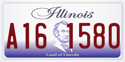 IL license plate A161580