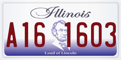 IL license plate A161603