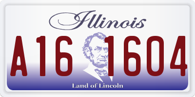 IL license plate A161604