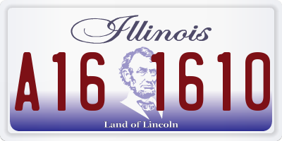 IL license plate A161610