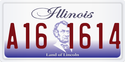 IL license plate A161614