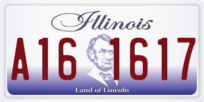 IL license plate A161617
