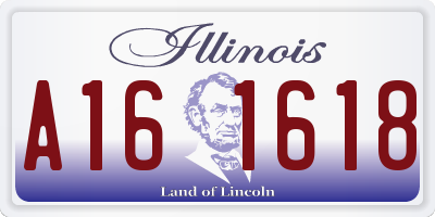 IL license plate A161618