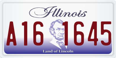 IL license plate A161645