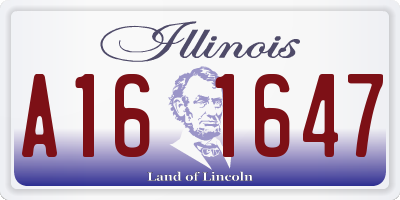 IL license plate A161647