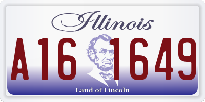 IL license plate A161649