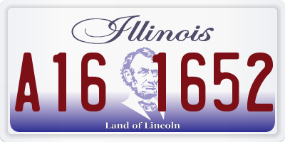 IL license plate A161652