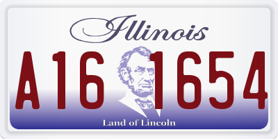 IL license plate A161654