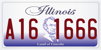 IL license plate A161666